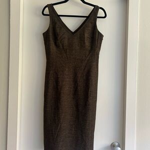 Piazza Sempione brown wool sleeveless dress